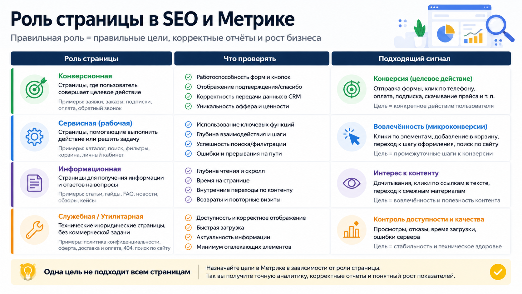 Инфографика: не каждую страницу нужно мерить заявками